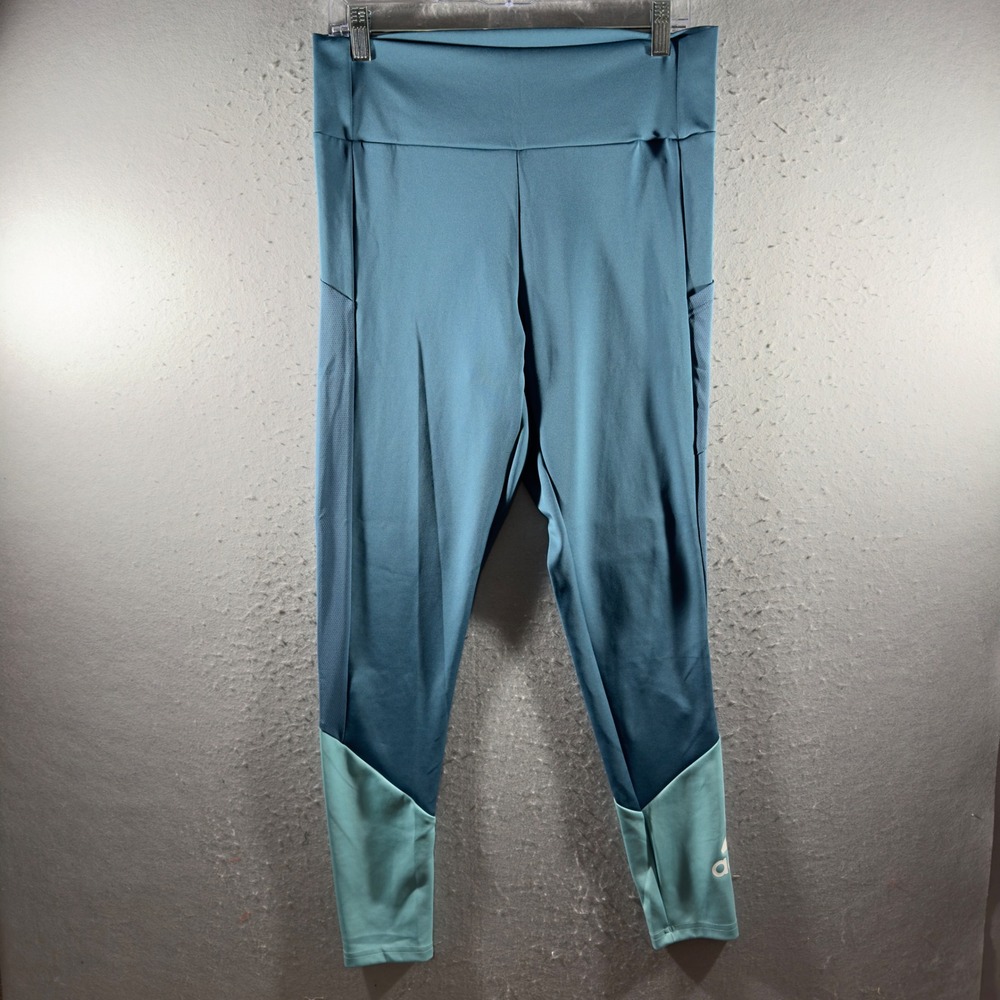 3134 | Adidas AEROREADY Primegreen Colorblock Training Leggings Blue Women L